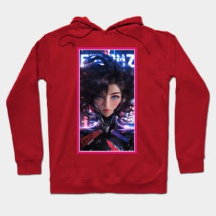 Anime Race Girl | Special Anime Artwork | Pink Red Black Blue Chibi Manga Anime Art Hoodie